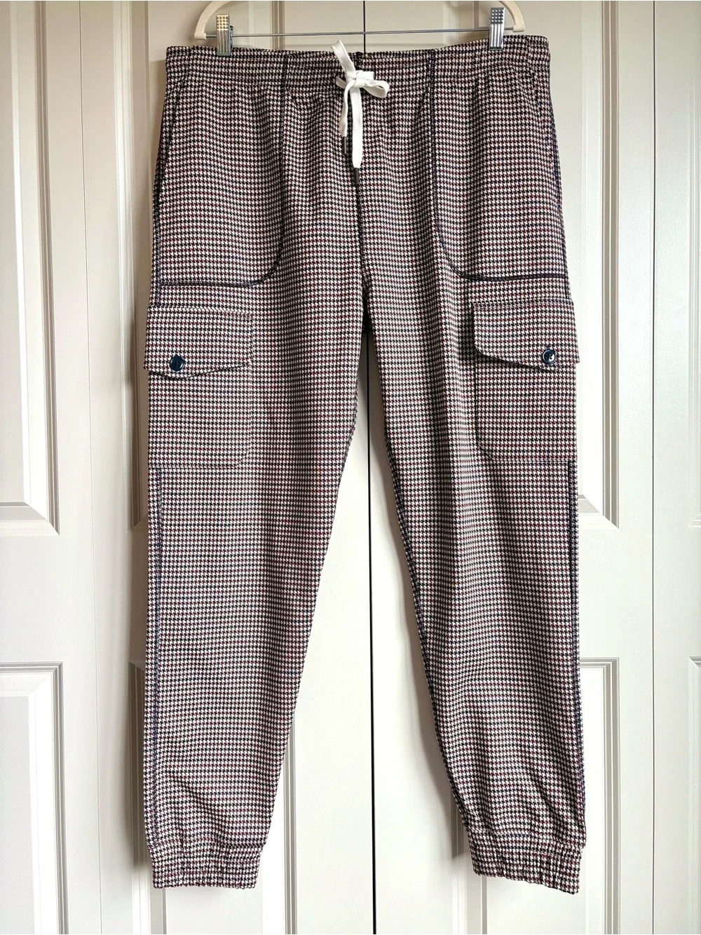 Todd Snyder Men's Houndstooth Technical Knit Pull On Jogger Pants – Size XL